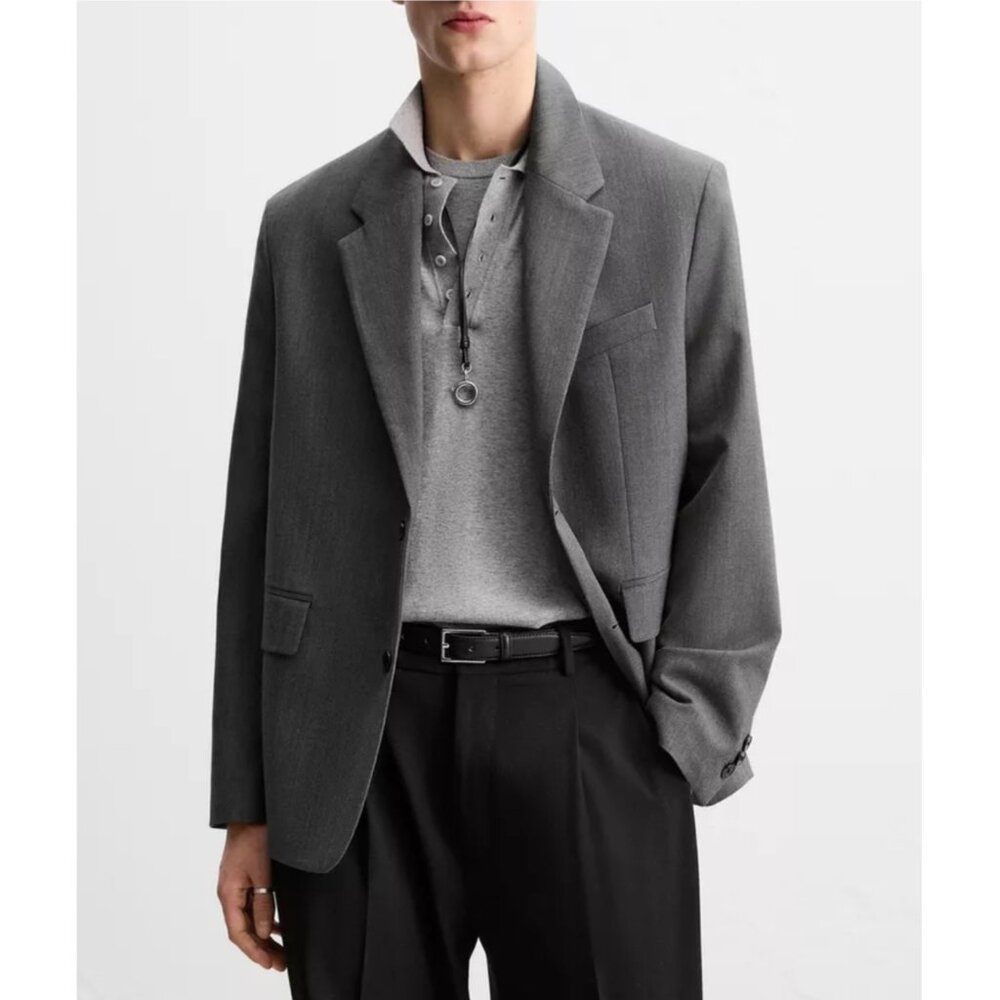 ZARA MEN'S GREY SUIT JACKET LIMITED EDITION M/L